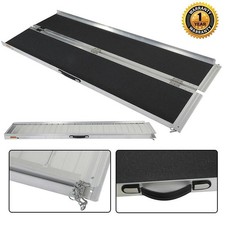 6FT New Aluminum Folding Mobility Design Slip Resistant Surface Wheelchair Ramp