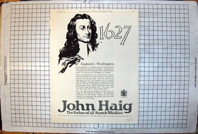 Alte John Haig Father Scotch Whiskys Werbung John Hampden 1925 20.