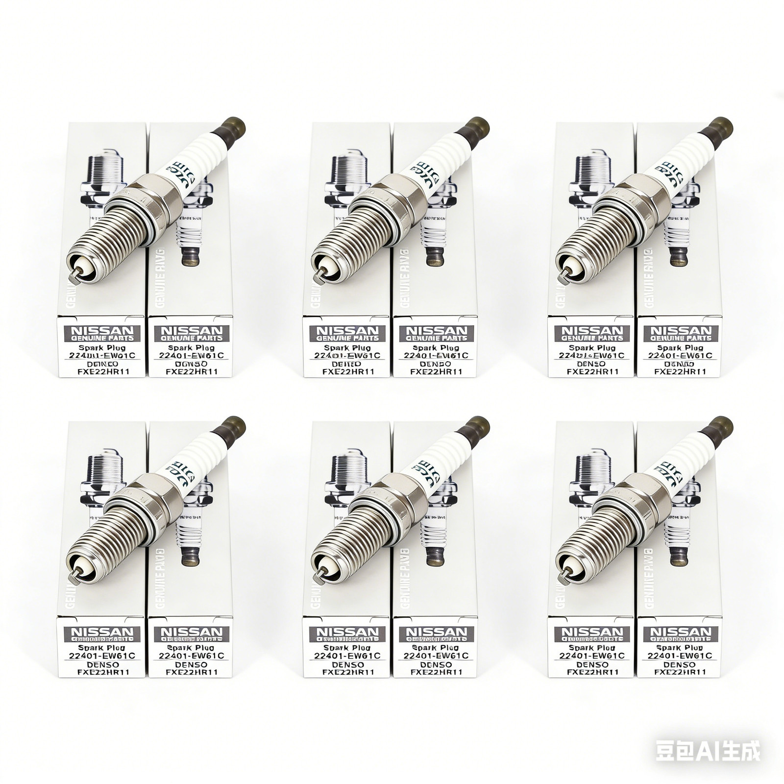 6 Set Denso 22401-EW61C Dual-Iridium Spark Plugs for Nissan Infiniti FXE22HR11