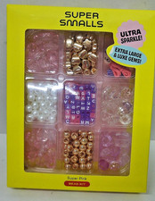Super Smalls Super Pink Bead Kit-Ultra Sparkle-Extra Large And Luxe Gems