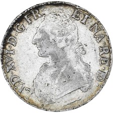 [#347935] France, Louis XVI, Écu de Béarn aux branches d'olivier, 1784, Pau, VF