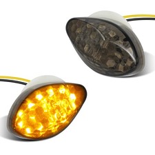 Flush Mount Turn Signals Led Smoked Motorcycle Blinkers Compatible with Honda...