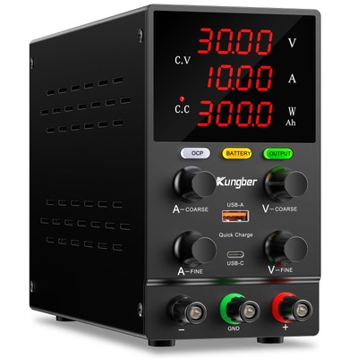 Dc Power Supply Variable, 30V 10A Adjustable Switching Regulated Dc Be