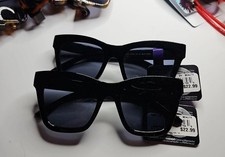 Foster Grant Sunglasses Black Cat Eye Frames Set Of 2