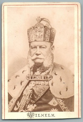 CDV 1865 Kaiser Wilhelm I. Wilhelm I. & seine Krone Foto Kaiser Preußen Foto