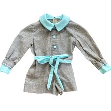 Vintage Childrens Toddlers Gray Romper 4T