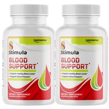 Stimula Blood Support Supplement for Healthy Blood Pressure - 2 Bottles