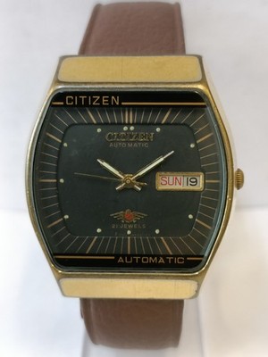 CITIZEN 21J AUTOMATIC PATINA BLACK DIAL 4-822749 JAPAN MEN'S