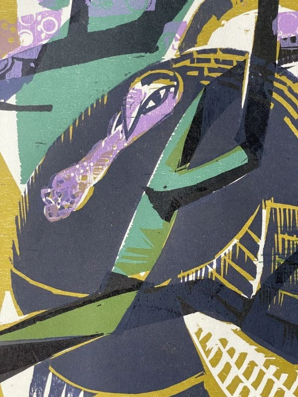 Frühling Truthahn - Heinz Friedrich - Farb-Holzschnitt - Jahreszeit Vogel - 1989 - Bild 2 von 4