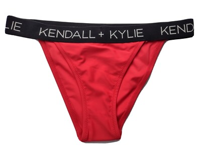 Kendall Kylie Peekaboo Belt Bottom Bikini Size Small Red 🆕 NWT