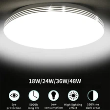 LED Ceiling Down Light Ultra Thin Flush Mount Kitchen Lamp Home Fixture 6000K