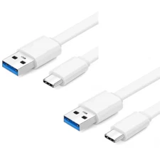 2 Pack USB-C to USB-A 3.1 Fast Charge & Data Sync Cable – 4 ft Each