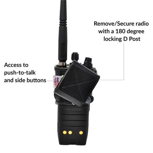 Harris XL 200P Duty Belt Holster Case Turtleback Black Leather Rotating Clip - Picture 3 of 9