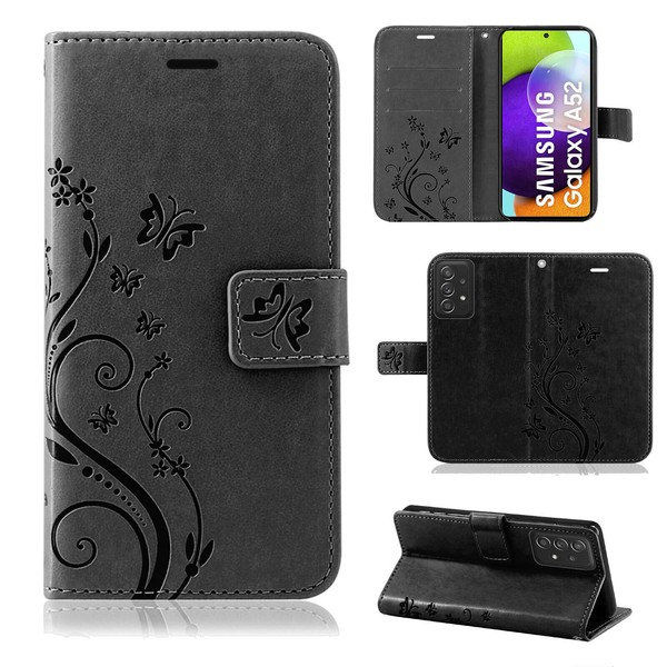 Handy Tasche FüR Samsung Galaxy A52 HüLle Case Schutz Tpu Schale Etui BuchhüLle-image
