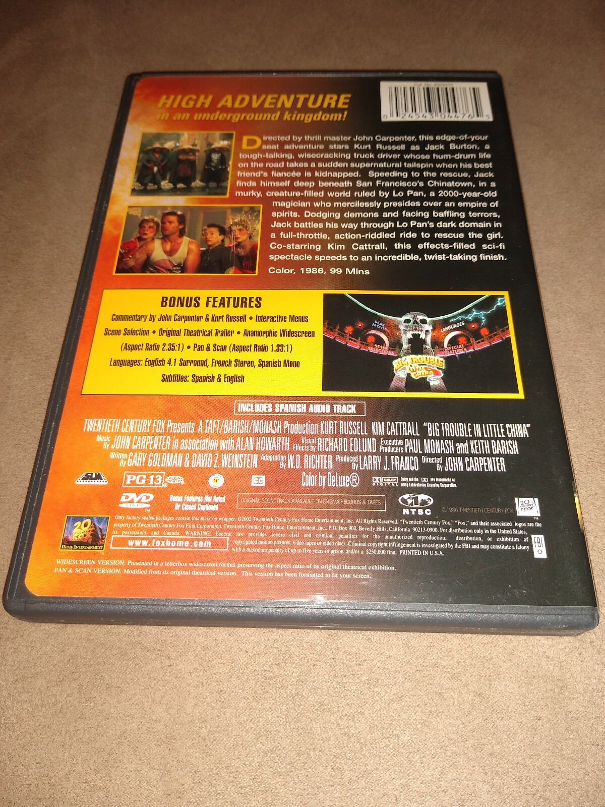 Big Trouble In Little China Dvd 1986 For Sale Online Ebay