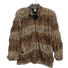 Vintage Marshall Rousso Leopard Print Jacket Size L-xl