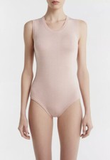 NWT La Perla New Silk Soul Bi Stretch Silk Sleeveless Bodysuit 46 US Sz 10 Rose
