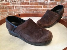 Dansko Brown Suede Professional Comfort Clogs 39 8-8.5 SALE