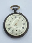 Antique Swiss Made Women’s Gun Metal Case Pocket Watch (J1861)
