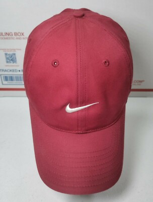 Nike Tiger Woods TW Golf Hat adjustable baseball cap Rn# 58323 red maroon  - Main Image