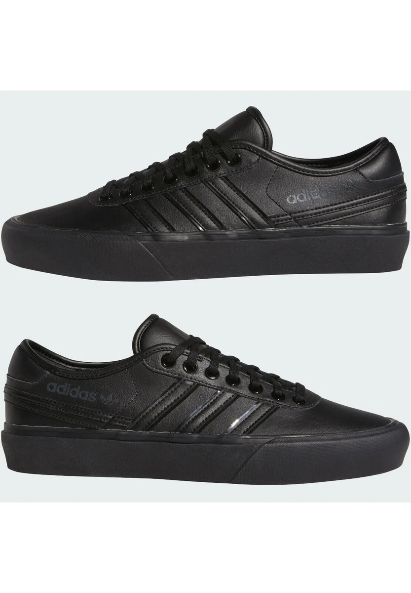 Adidas Originals Delpala Black Leather Trainers Size UK 1/2 bnwt - Main Image