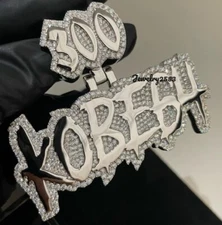 Father's Day Gift 3ct Real Moissanite Custom Charm Pendant 925 Silver Free GIFT