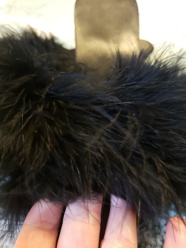 Sexy Zapatillas De Colección Años 50 Chandler's Marabou Pluma Avestruz Negro Satén 6 7 - Imagen 3 de 7