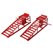 2 Pack 5 Ton Car Truck Service Ramp Lift Car Jack Hydraulic Elevator Red