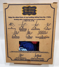 Heirloom Hooking Rug Making Latch Hook Kit Wall Hanging Floral Design New