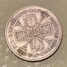 1929 GREAT BRITAIN FLORIN .50 SILVER COIN KM 834