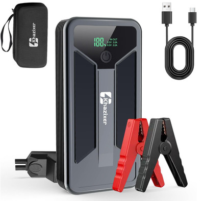 4000A ET02 Car Battery Jump Starter   12V Portable Booster for 10.0L Gas & 8.0L