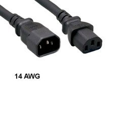 10PCS 1 Black Standard Power Extension Cord I...