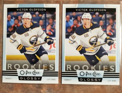 (2) 2019-20 OPC GLOSSY VICTOR OLOFSSON NEW UPPER DECK SERIES TIN  RC INSERT NEW 