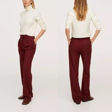 New MANGO Women's Wool Red Pants Size 6