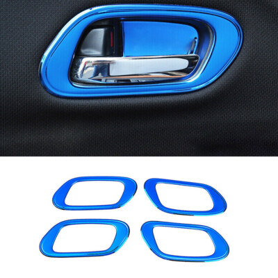 Blue Steel Inner Door Handle Frame Decor Trim for Honda HR-V Vezel 2016-2021