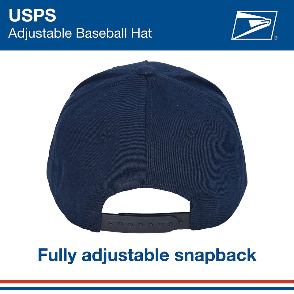 U.S. Mail Baseball Hat, USPS Eagle Embroidered Logo Adjustable Adult