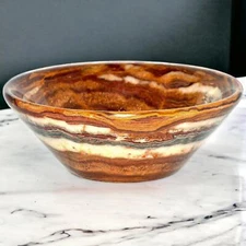 Decorative Bowl of Multi Brown Onyx - 9 inch Bowl