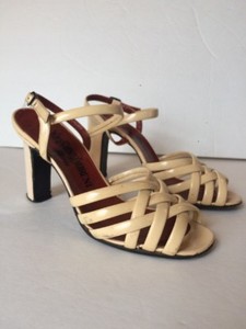 cream strappy sandals