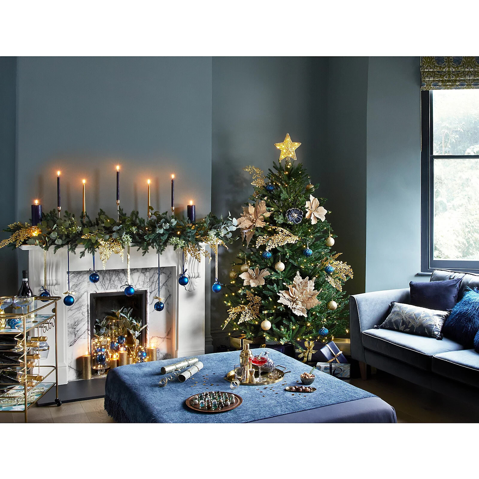 RRP £299 LUXURIOUS 5" Santa's Best 16 Function PreLit Dewdrop