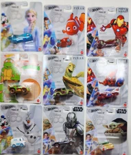 2023 Hot Wheels Character Cars Marvel DC Star Wars * Disney 100 *Dreamworks 2022