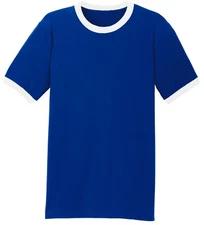 100% Ring Spun Combed Cotton Contrast Ringer T-Shirt