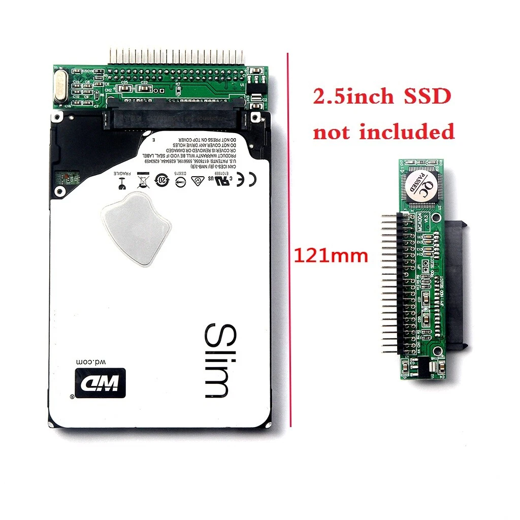 7+15 Pin SATA SSD HDD Female to 2.5 44Pin IDE Male Adapter for Laptop