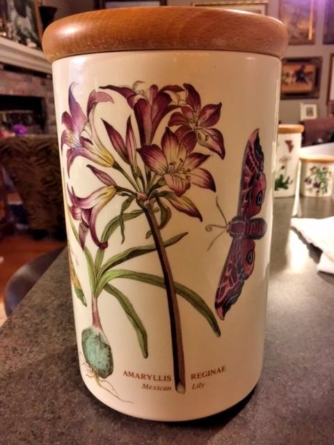 PORTMEIRION 4-Pc CANISTER SET; The BOTANICAL GARDEN 1972
