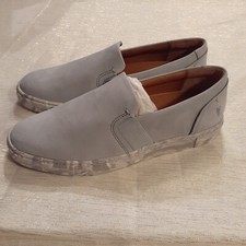 Frye Ivy Slip On Leather Sneakers Shoes Gray Marbled Ice Ice Size 6.5M