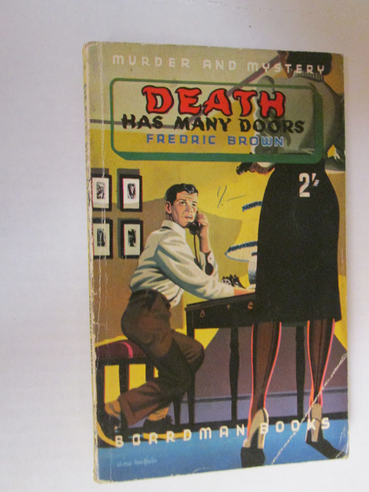 VINTAGE PAPERBACK Fredric Brown DEATH HAS MANY DOORS Boardman UK Edition 1954