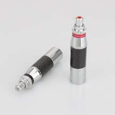 2X XLR Male/Female to RCA Male Socket Adapter HIFI Audio Carbon Fiber Connector
