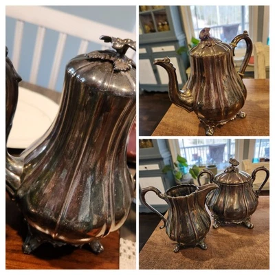 Reed & Barton Winthrop Antique US Silver-Plated Teapots, Coffee