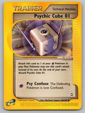 2003 POKEMON AQUAPOLIS PSYCHIC CUBE 132/147 UC NM A104883 FREE S&H