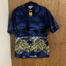 Pacific Legend Hawaiian Motorcycle Chopper Short Sleeve Shirt Made in USA Large
