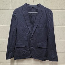 J.Crew Ludlow Somelos Chambray Blazer Jacket Cotton Linen Blend 38R Men's Blue